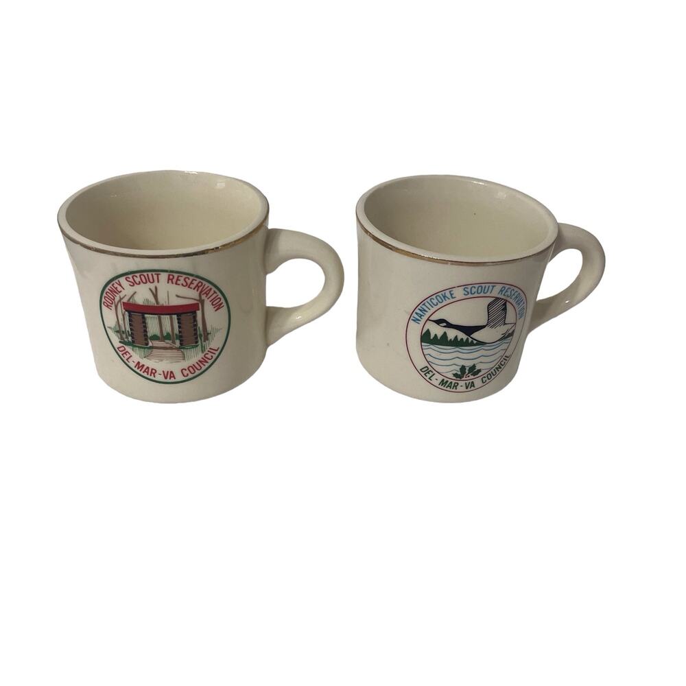 Boy Scout Lot of Mugs Del-Mar-Va Council Nanticoke Rodney Scout Reservations
